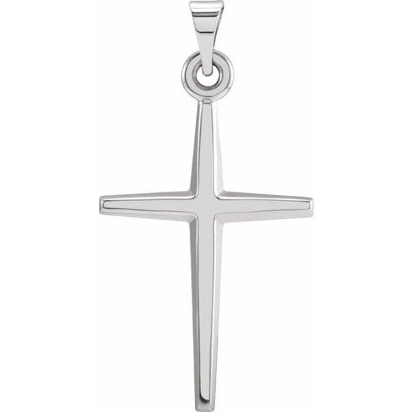 14K Yellow 23.38x11.75 mm Cross Pendant