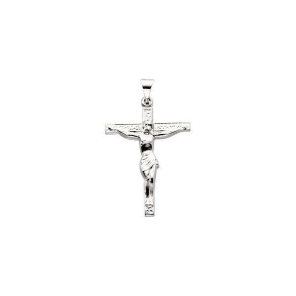 14K Yellow 24.5x19.2 mm Crucifix Pendant