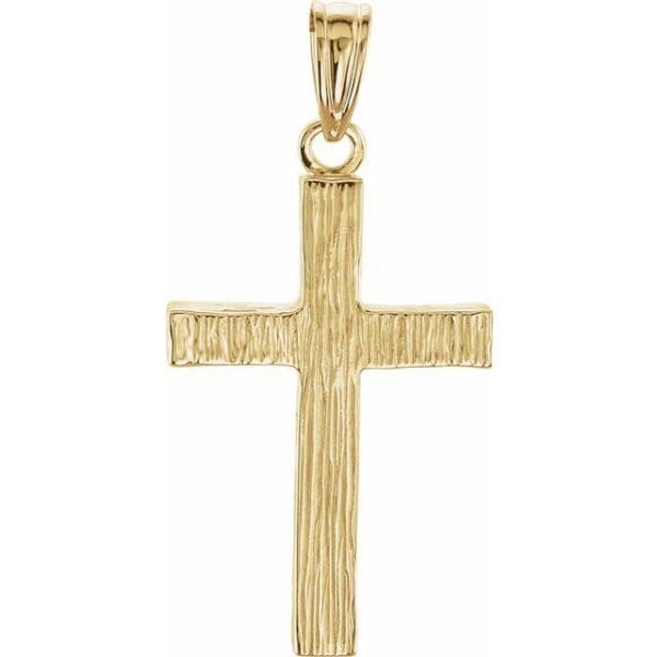 14K Yellow 30x20 mm Cross Pendant