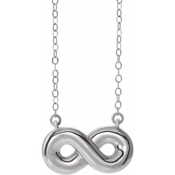 Sterling Silver Infinity-Inspired Ash Holder 18" Necklace