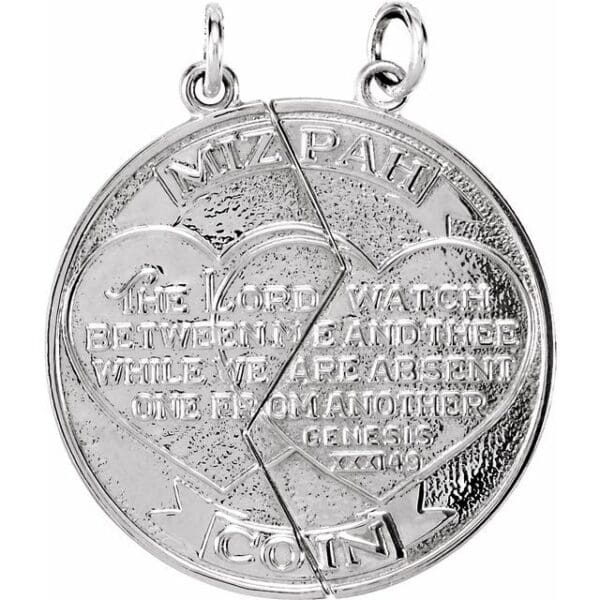 14K Yellow Miz Pah Coin Right Pendant