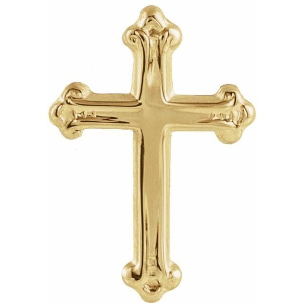 14K Yellow Cross Lapel Pin
