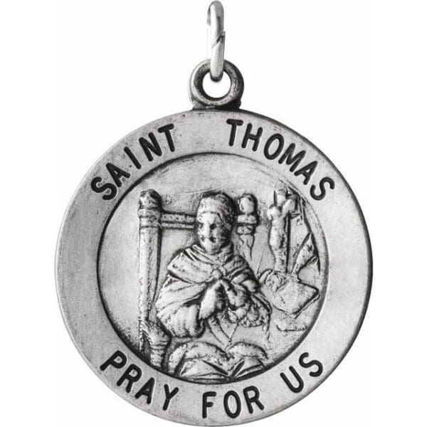 14K Yellow 18 mm Round St. Thomas Medal