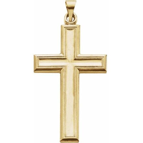 Sterling Silver 38x23.5 mm Cross Pendant