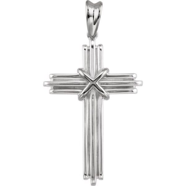 14K Yellow 36.75x24.5 mm Cross Pendant