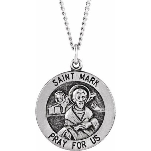 14K Yellow 22 mm Round St. Mark Medal