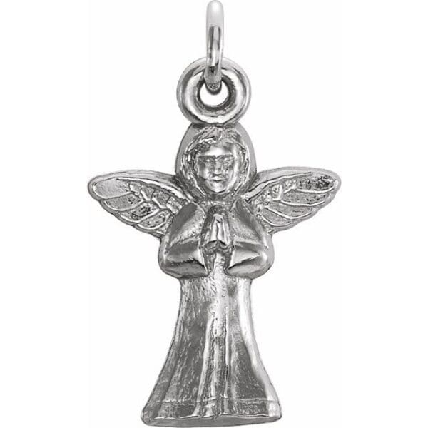 14K Yellow Praying Angel Pendant