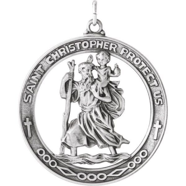 14K Yellow 29 mm St. Christopher Medal