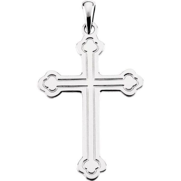 14K Yellow Cross Pendant