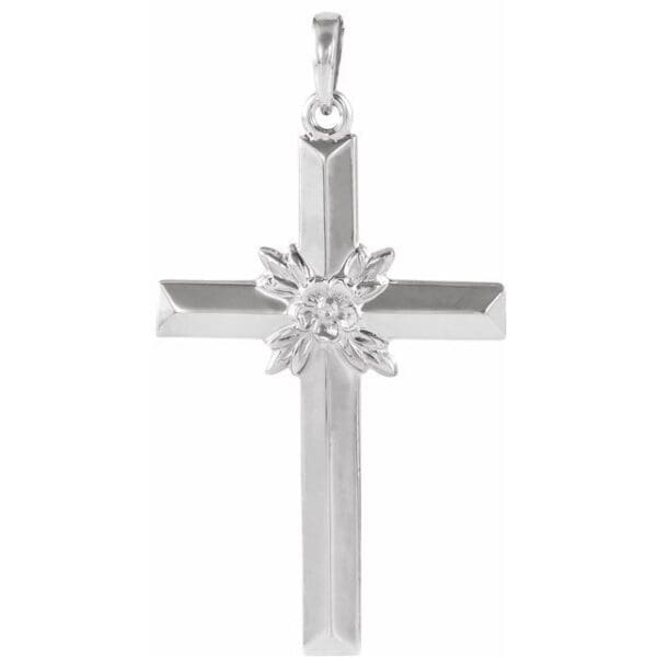 14K Yellow 32.5x19.5 mm Cross Pendant