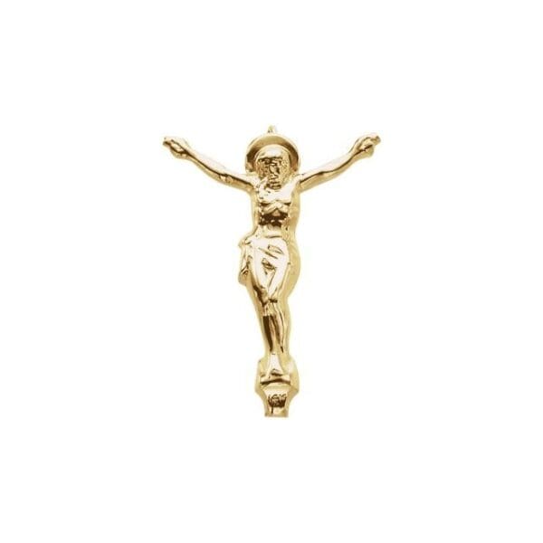 14K Yellow 23x17 mm Crucifix Pendant