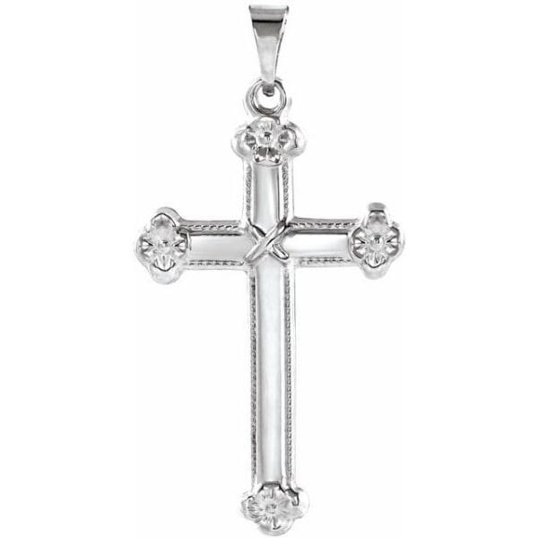 14K Yellow 25x16 mm Cross Pendant