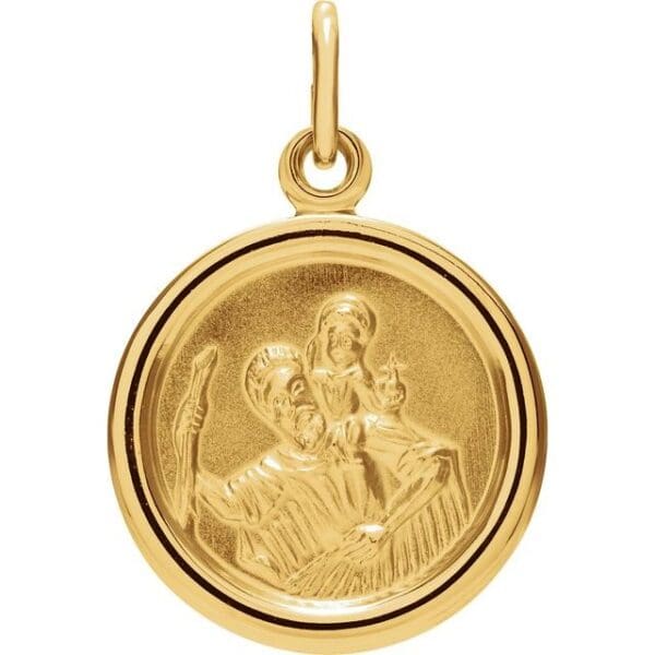 14K Yellow 16 mm St. Christopher Medal
