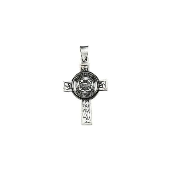 14K Yellow U.S. Coast Guard Cross Pendant