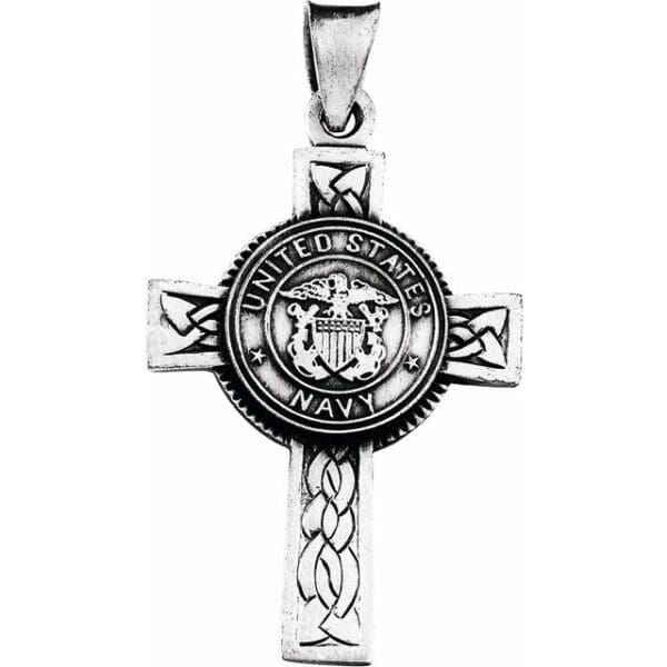 14K Yellow U.S. Navy Cross Pendant