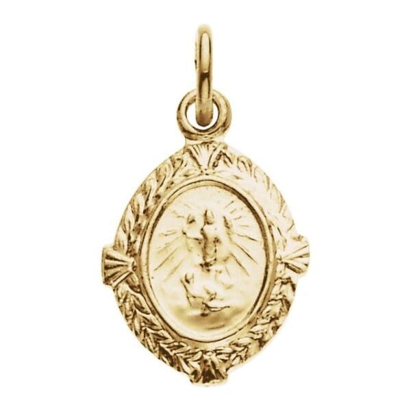 14K Yellow 12x9 mm St. Raphael Medal
