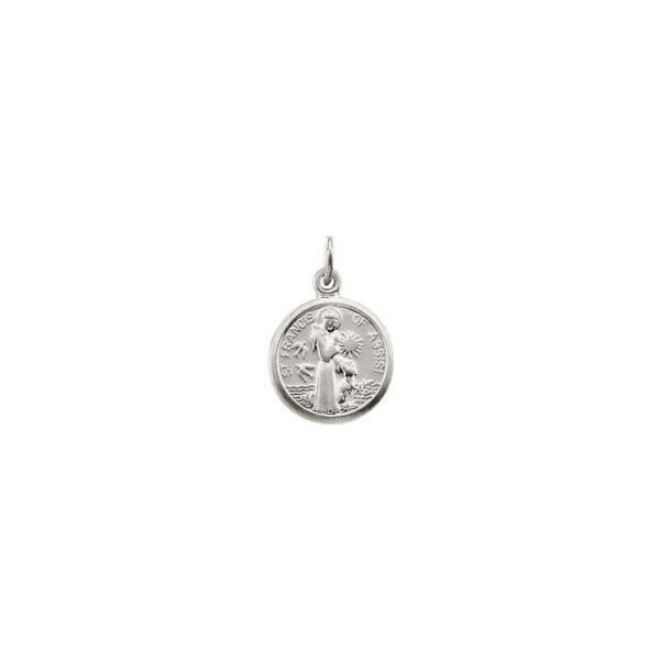 14K Yellow 10.15x12 mm St. Francis of Assisi Medal