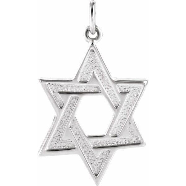 14K Yellow 23.7x17.5 mm Star of David Pendant