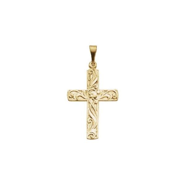 14K Yellow 20.5x15 mm Cross Pendant