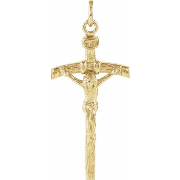 14K Yellow Crucifix Pendant