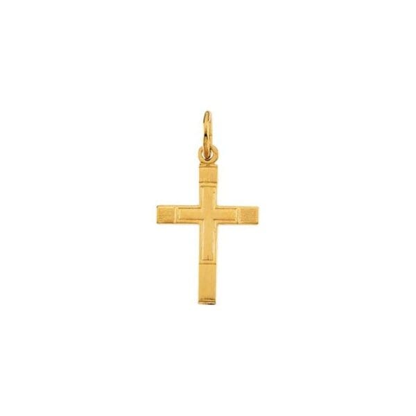 14K Yellow 13x9 mm Youth Cross Pendant