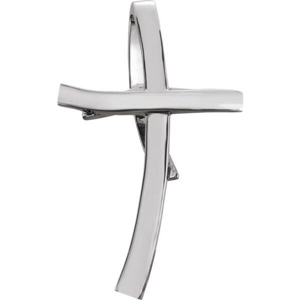 Sterling Silver 36.75x22.25 mm Cross Pendant