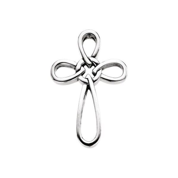 Sterling Silver 34.25x24 mm Cross Pendant