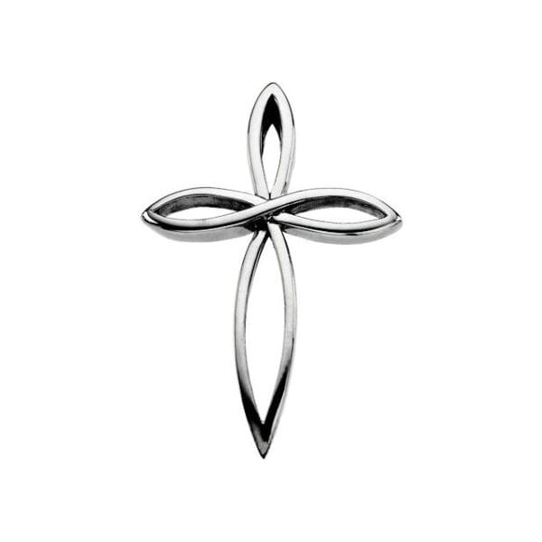 Sterling Silver 36.5x26.25 mm Cross Pendant