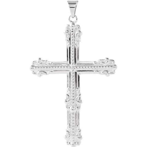 Sterling Silver 47x31.5 mm Cross Pendant