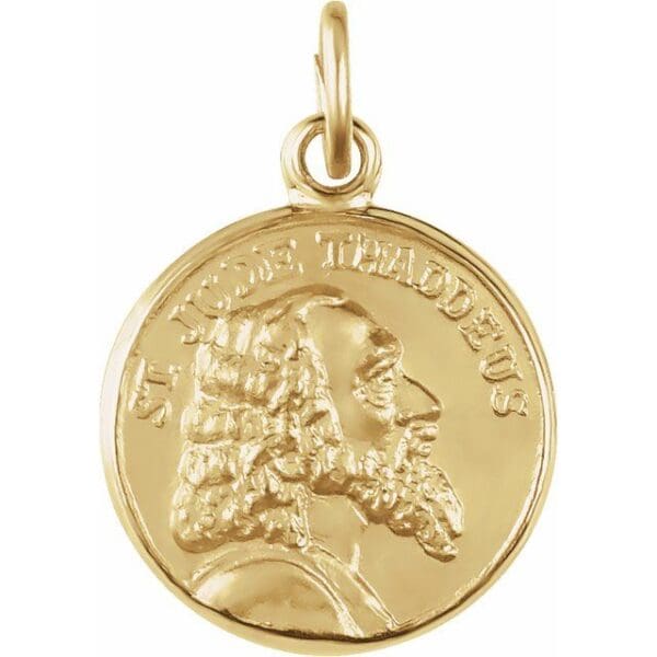 14K Yellow 15 mm St. Jude Thaddeus Medal