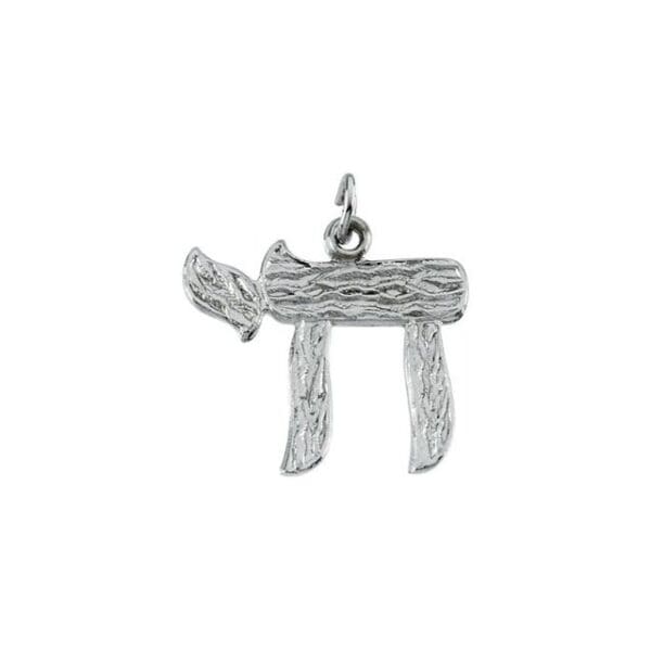Sterling Silver 27x27 mm Chai Pendant