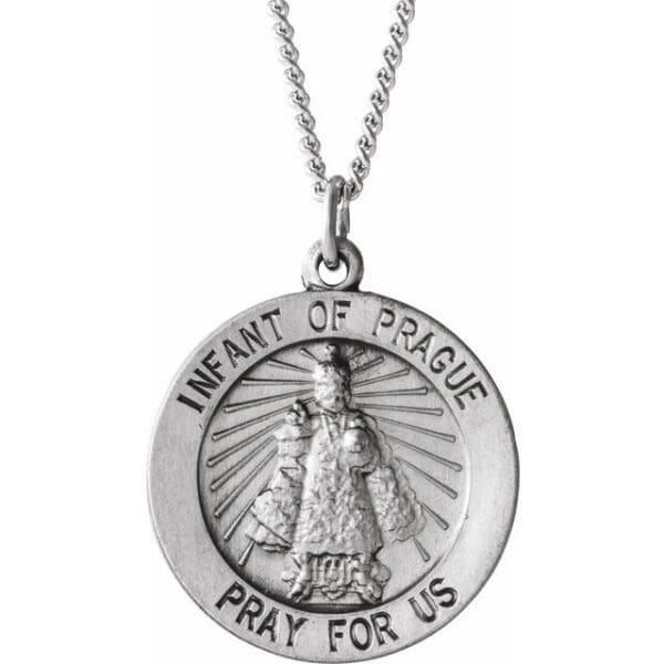 14K Yellow 12 mm Round Infant of Prague Medal