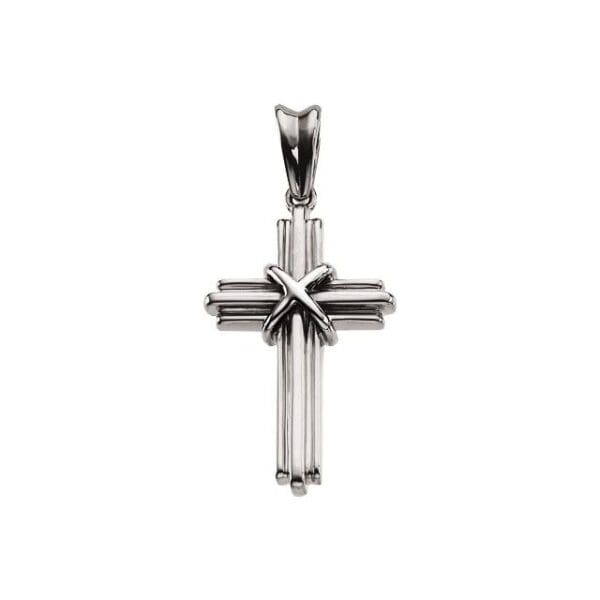 Sterling Silver 26.25x17.75 mm Cross Pendant