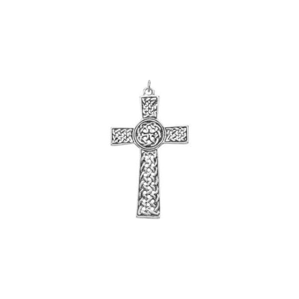 Sterling Silver Celtic-Inspired Cross Pendant