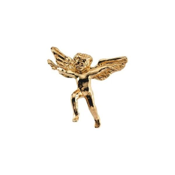 14K Yellow Cherub Angel Lapel Pin