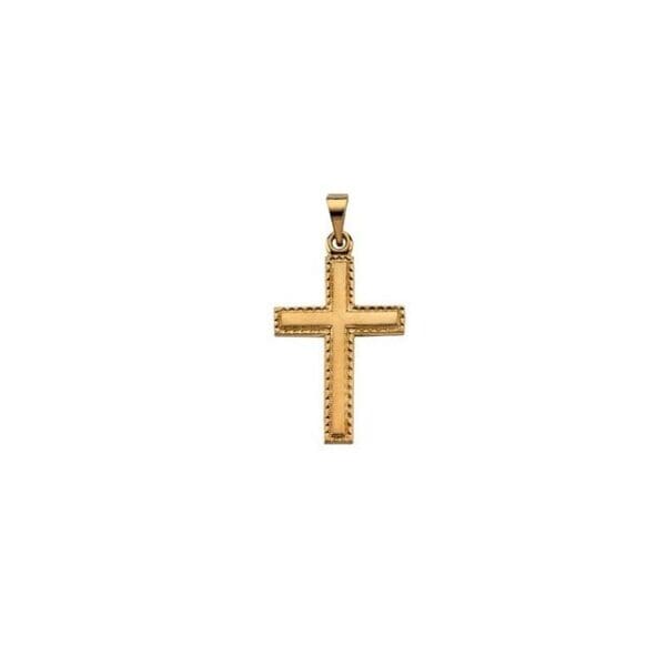 14K Yellow 20x14 mm Cross Pendant
