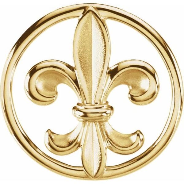 14K Yellow Fleur-de-Lis Pendant