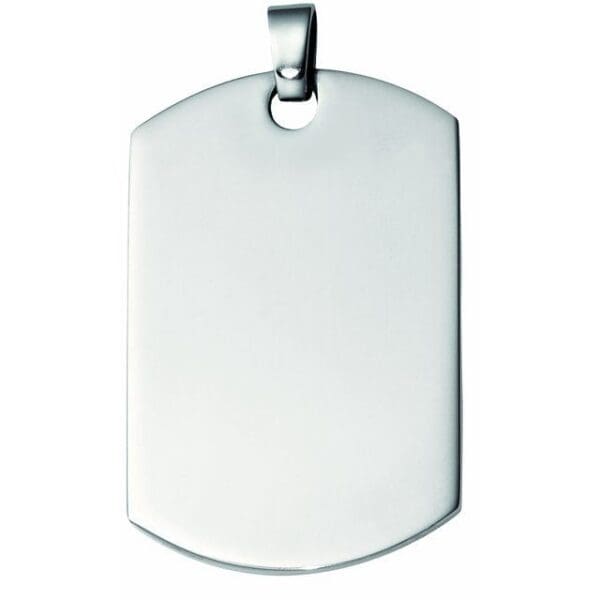 Stainless Steel Engravable Dog Tag Pendant