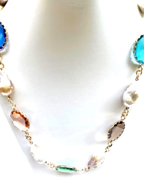 Baroque Large Pearl Necklace  36" L - Image 2