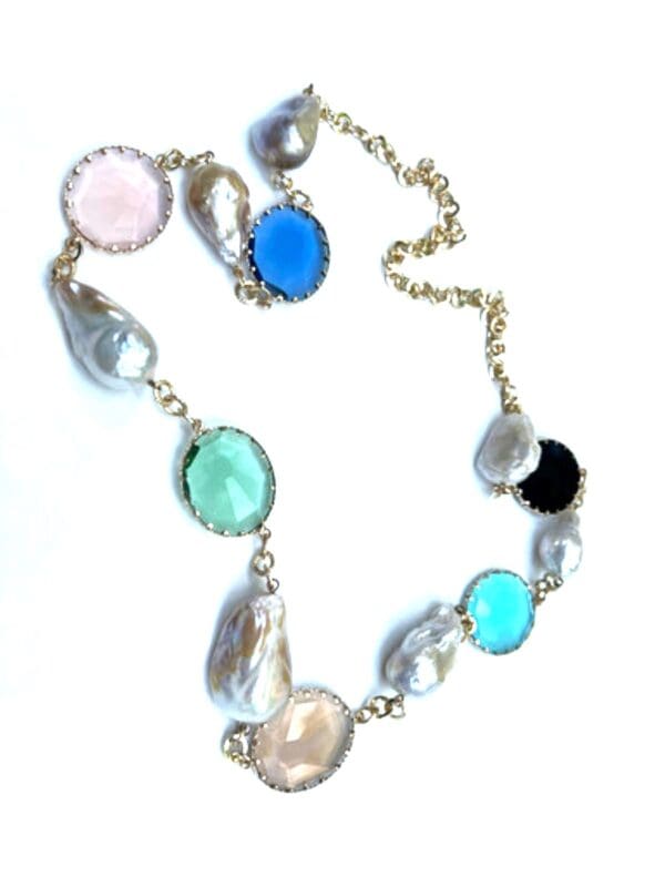 Baroque Large Pearl Necklace  36" L - Image 3