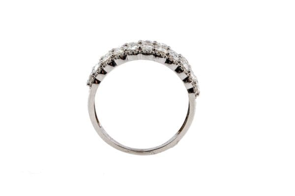 18k White-Gold Rose Cut Natural Diamond Ring S7 - Image 3