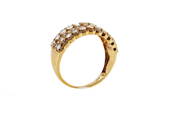 18k Yellow-Gold Rose Cut Diamond Ring S7 - Image 2