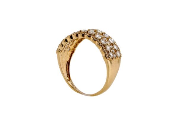 18k Yellow-Gold Rose Cut Diamond Ring S7 - Image 3