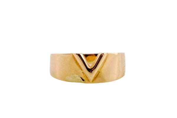 18K Yellow-Gold V-Shaped Ring S7 - Image 2
