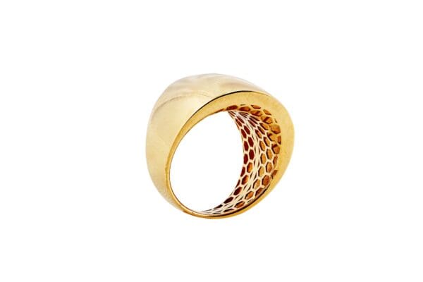 18k Yellow-Gold Dome Ring S6.50 - Image 3