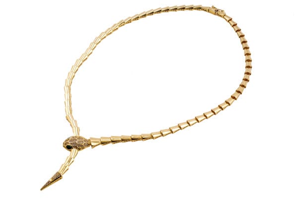18k Yellow-Gold Serpentine Necklace