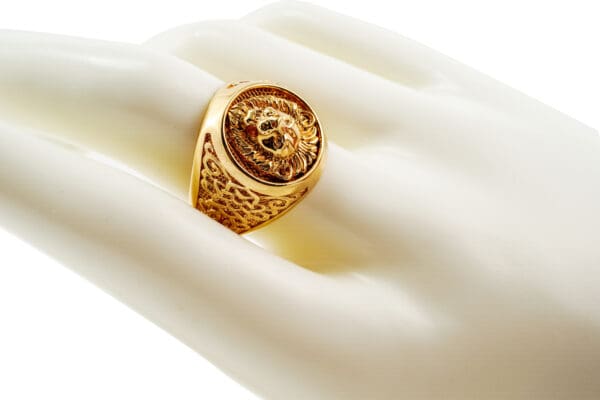 18k Yellow-Gold Designer-Inspired Ring S8-8.5 - Image 5