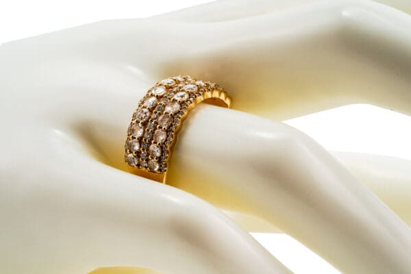 18k Yellow-Gold Rose Cut Diamond Ring S7 - Image 4