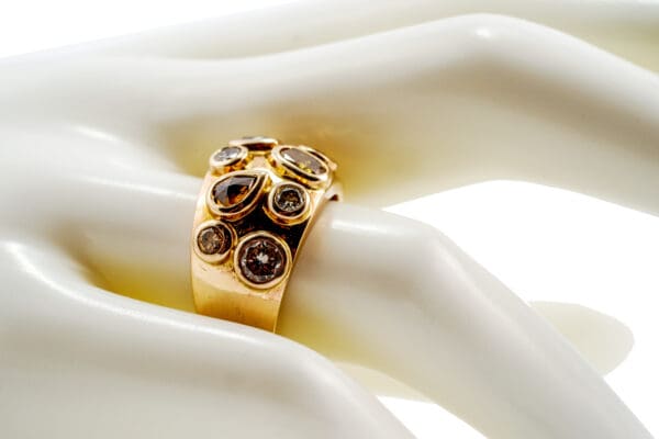 Natural Diamond Ring In 14k Yellow-Gold - Image 5