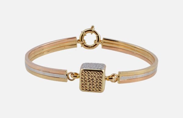18k Tri-Color Gold Bracelet - Image 2